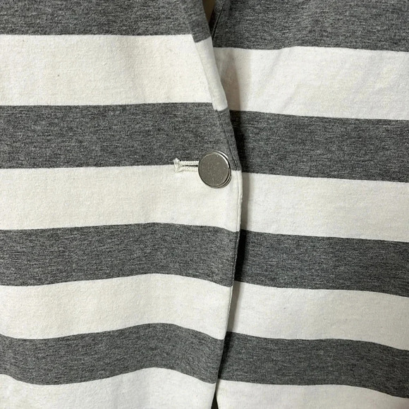 SMART SET Jersey Striped Lined Blazer, Size M - Picture 2 of 10